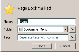 bookmark dialogue