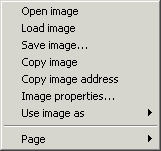 right click menu on picture in Opera