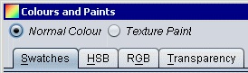 Colours and Paints Options