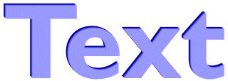 Text with extruded appearance