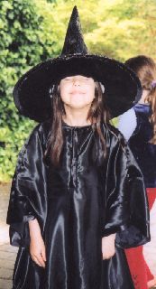 dressed as a witch