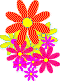 A bunch of flowers drawn in Windows paint. Link to Paint tutorial.