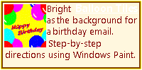 Make a bright balloon background for a birthday email.