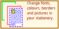 Completely change the look of a piece of stationery.