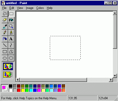 use tools and make pictures with windows paint