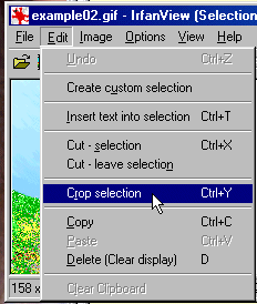 Choose Crop from the edit menu