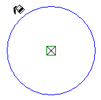 leaving just the circle and the marked centre