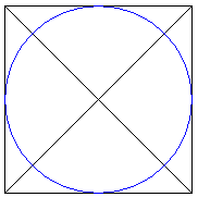 Draw a circle exactly centred in the square