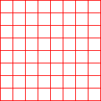 The 8 by 8 grid for a five point star