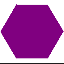 hexagon flat side up