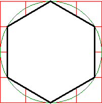 outlined hexagon