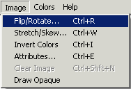 flip/rotate on image menu