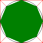Flood octagon with green
