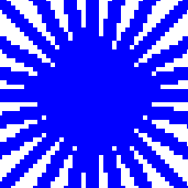 blue middle, 3 pixels