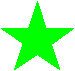 a solid lime green star