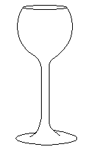 lop-sided wine glass