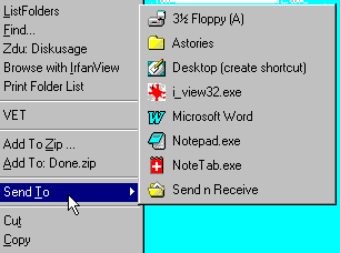Send-to menu on right click.