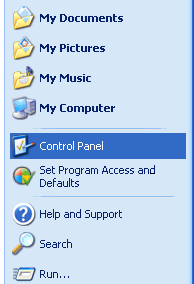 XP default start menu