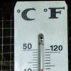 Thermometer in shade the same day