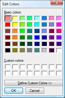 you can change a color to one from this palette