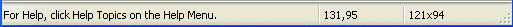 the status bar in Paint