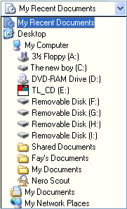 possible locations of your files